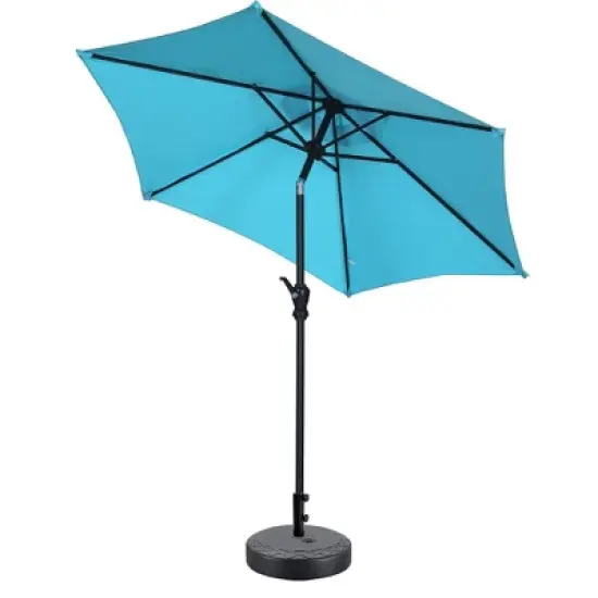 Ainfox 7.5ft Patio Umbrella With Modern Umbrella Base image {2}