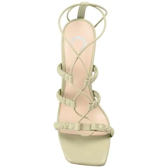 Journee Collection Womens Jamila Tru Comfort Foam Open Toe High Stiletto Pumps Sage 9.5 image {3}