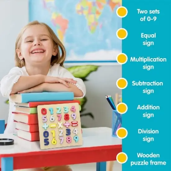 Leo & Friends Wooden Chunky Number Math Puzzle image {6}