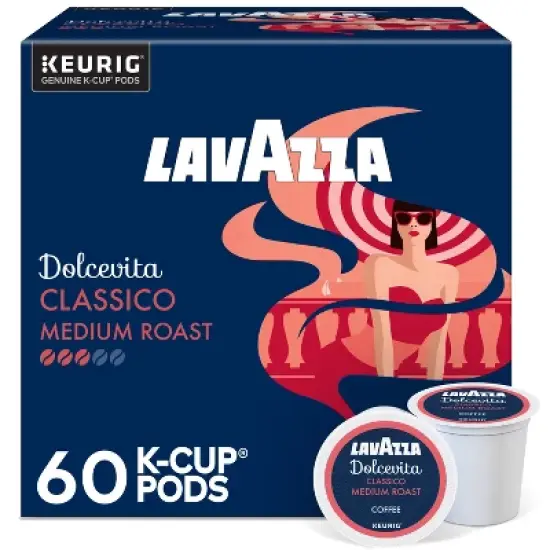 Lavazza Dolcevita Classico Keurig K-Cup&reg; Pods, Medium Roast, Arabica and Robusta Blend (60 Pods) image {7}