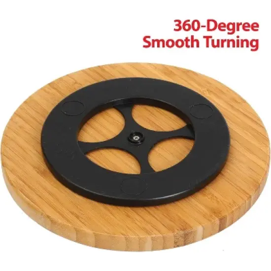 YBM HOME Bamboo Lazy Susan Single Turntable, Pack of 6 image {2}