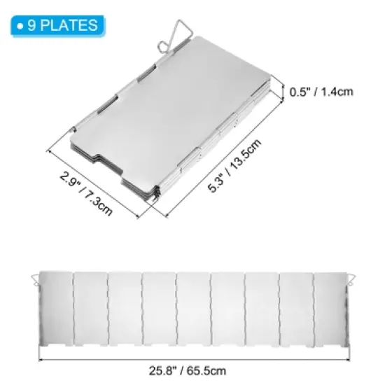 Unique Bargains Folding Mini 9 Plates Heat Shield Windscreen Camping Stove with Drawstring Bag image {1}