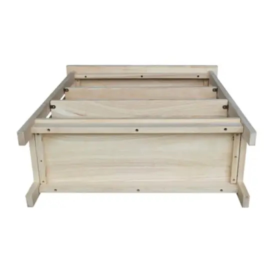 Wood Mission 36 inches 3 Shelf Bookcase in Unfinished Brown - International Concepts image {3}