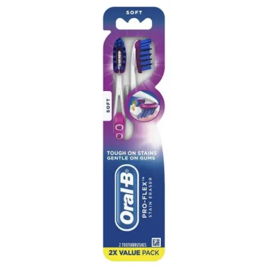 Oral-B Pro-Flex Stain Eraser Manual Soft Toothbrush image {1}