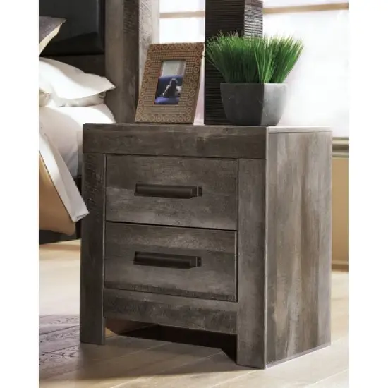 Wynnlow Two Drawer Nightstand Gray - Signature Design by Ashley image {1}