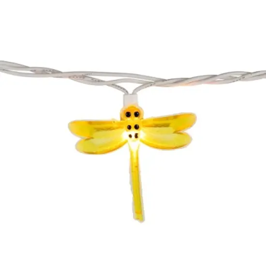 Northlight Dragonfly Patio Lights - 7.25' White Wire - 10ct image {8}