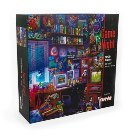 Toynk '80s Game Room Pop Culture 1000 Piece Jigsaw Puzzle By Rachid Lotf image {1}
