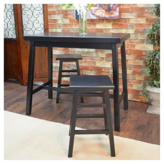 Vera Bar Table - Antique Black - Carolina Cottage image {2}