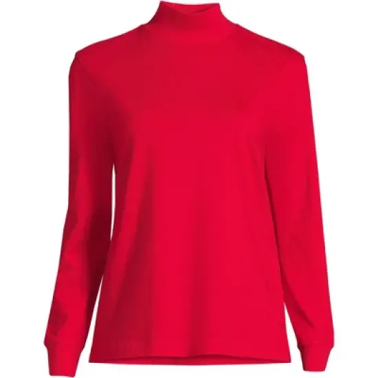 Lands' End Women's Plus Size Long Sleeve Super T Mock image {19}