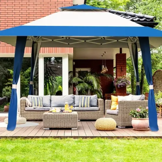 Tangkula 13' x13' Folding Gazebo Canopy Patio Outdoor Tent Party Shade Shelter image {8}