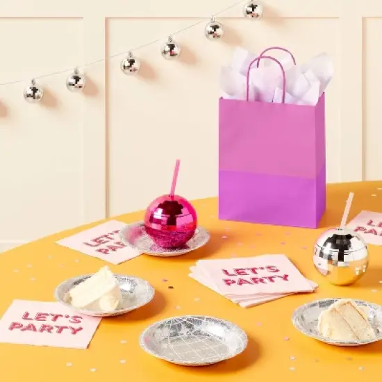 Small Gift Bag Purple Two Color Block - Spritz&trade; image {1}