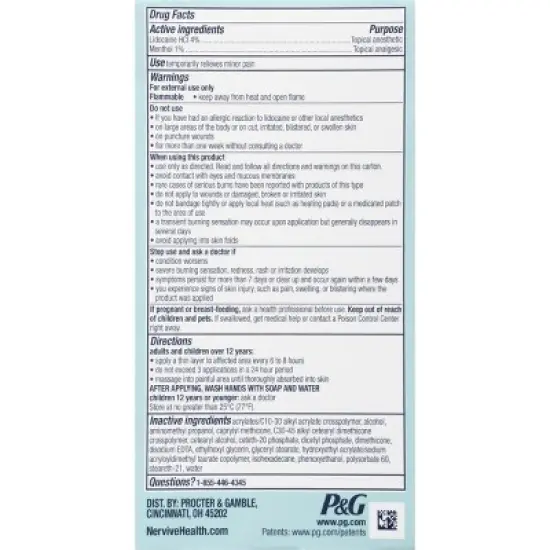 Nervive Nerve Care,Pain Relieving Roll On Liquid  2.5oz image {4}