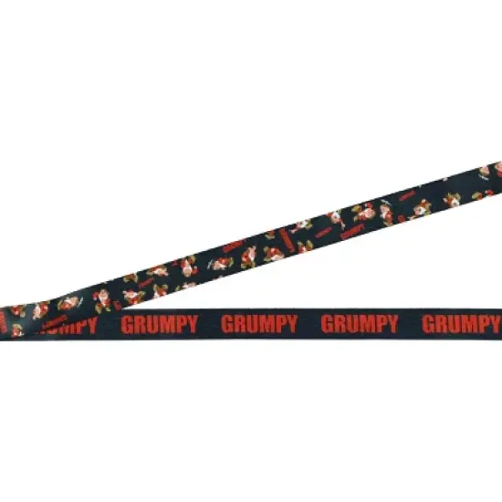 Snow White Grumpy This Is My Happy Face Lanyard with ID Badge Holder and Charm image {3}