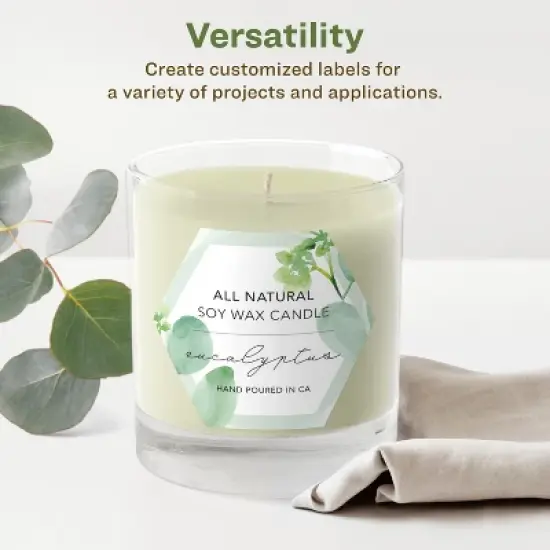 Avery Recycled Matte White Labels,  2-1/2" x 2-57/64" Hexagon image {3}