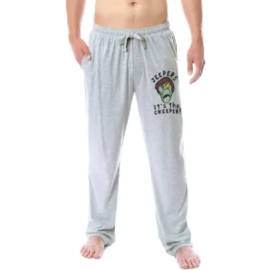 Scooby-Doo Mens' Jeepers It's The Creeper Sleep Pajama Pants Loungewear Grey image {3}