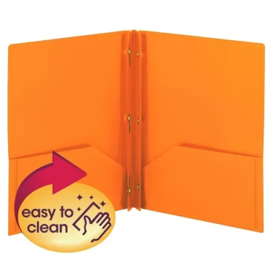 Smead Poly Two-Pocket Folder with Tang Style Fasteners, Letter Size, 3 per Pack image {6}