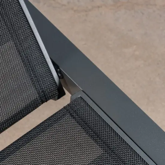 Christopher Knight Home Miller Outdoor Mesh and Aluminum Armless Adjustable Chaise Lounges (Set of 2) image {5}