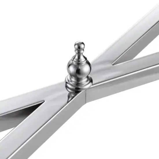 Tudor Console Table with Shelf Clear Glass/Chrome - Breighton Home image {3}