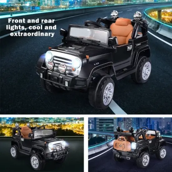 Costway 12V MP3 Kids Ride On Truck  Car RC Remote Control w/ LED Lights Music image {3}