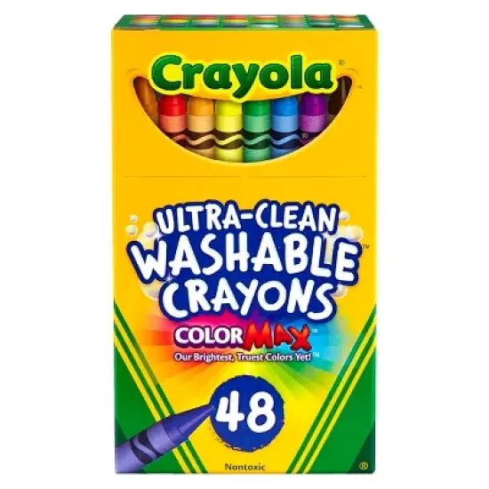 Crayola 48ct UltraClean Washable Crayons Art Classroom Must Haves for Teachers Kids School Supplies Coloring Gift Ages 3+ image {4}