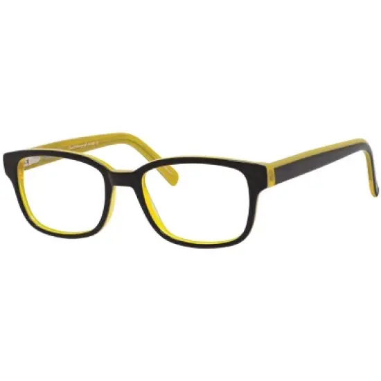 Ernest Hemingway H4689 49mm Unisex Acetate Rectangular Designer Eyeglasses OR Blue Light Filter OR Reading Glasses in Black Yellow image {3}