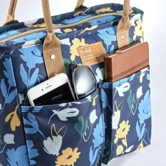 Fit & Fresh Summerton Lunch Tote with Salad Container - Blue image {6}