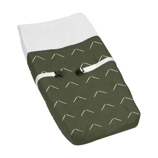 Sweet Jojo Designs Boy or Girl Gender Neutral Unisex Changing Pad Cover Woodland Arrow Green and White image {5}