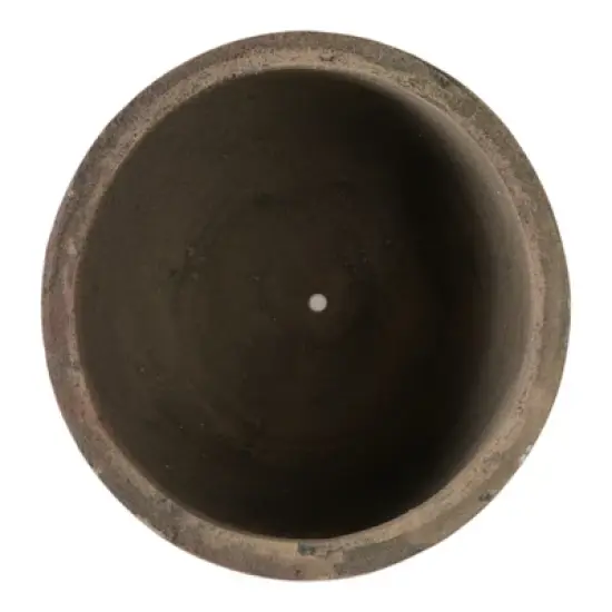 Rustic Wide Round Plant Pot for Indoor Plants or Outdoor - Traditional Clay Design That Adds Timeless Charm to Porch, Patio, or Entryway - 9" Brown image {5}