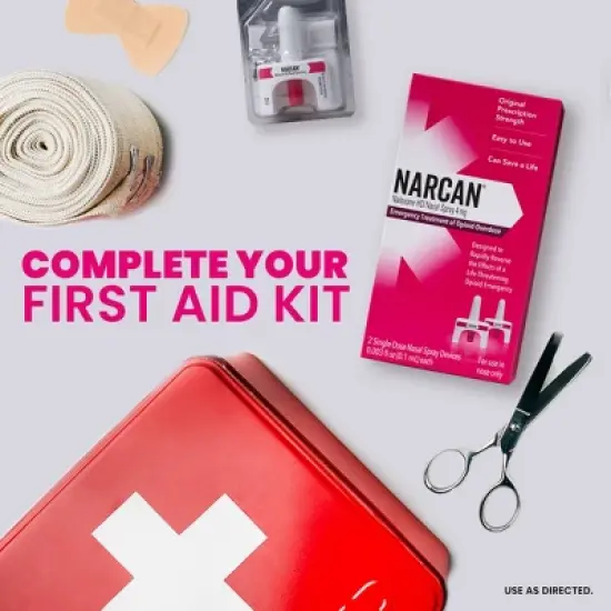 NARCAN Nasal Spray 4mg Single Dose Opioid Overdose Emergency Treatment - 2ct image {7}