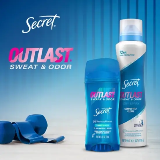 Secret Outlast Clear Gel Antiperspirant & Deodorant for Women - Completely Clean - 2.6oz image {7}