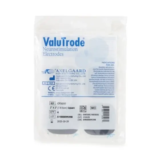 ValuTrode Cloth Electrotherapy Electrode 2 x 2" Reusable, 4 Count image {3}