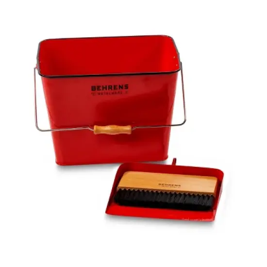 Behrens Rectangular Galvanized Steel Bucket Red image {2}