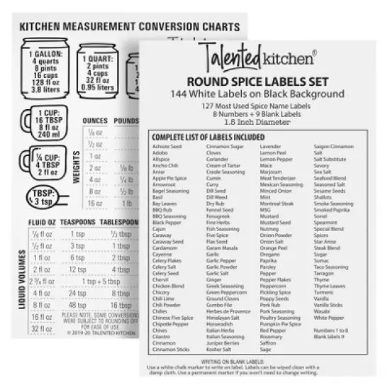 Talented Kitchen 4 Stainless Steel Spice Racks Wall Mount Organizer for Cabinet Door w/ 24 Empty 4oz Glass Jars, 269 Clear Seasoning Labels, 2 Styles image {7}