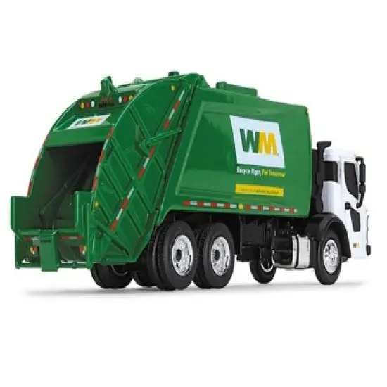 Mack LR Refuse Rear Load Garbage Truck "Waste Management" White and Green 1/87 (HO) Diecast Model by First Gear image {2}