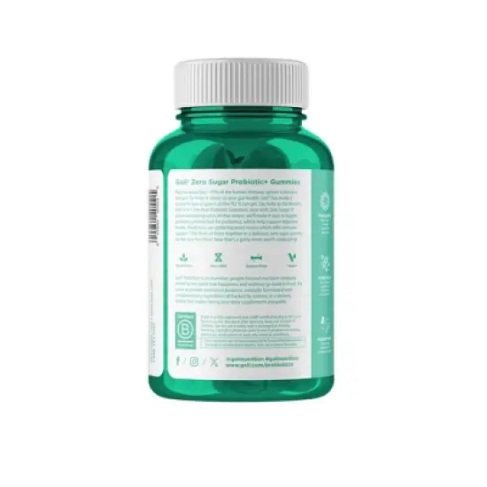 Goli Nutrition Pre Post Probiotics Sugar Free Vegan Dietary Supplement Gummies - 60ct image {4}