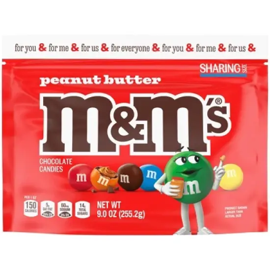 M&M's Peanut Butter Chocolate Candy - Sharing Size - 9oz image {1}