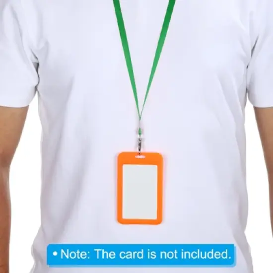 Unique Bargains Width Flat Neck Lanyards with Swivel Hook Clip for Name Tag Badges 5 Pcs image {3}