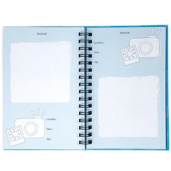 Travel Journal for Kids 8.5"x5.5" Teal - Kahootie Co: Undated Wire-Bound Notebook, 140 Pages, Hard Cover, Preprinted image {6}