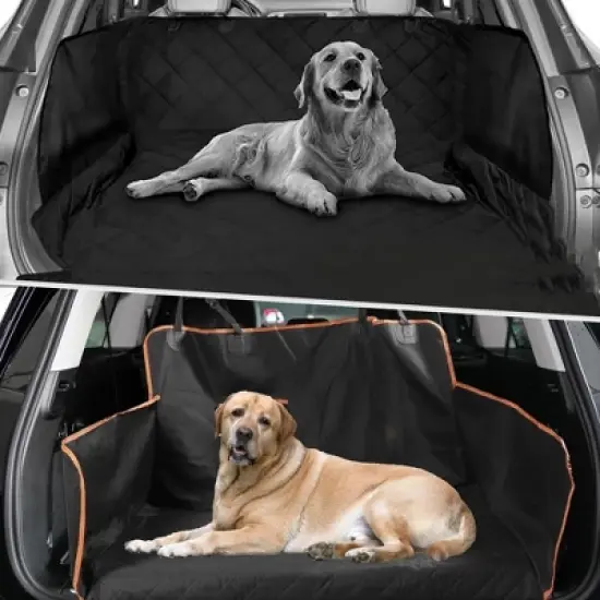Unique Bargains Fully Enclosed Dog Car Seat Cover for Back Seat Black 1 Pc image {2}