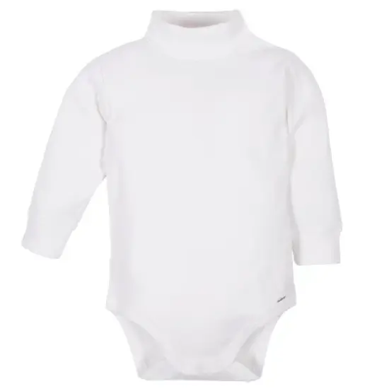Gerber Baby Neutral Long Sleeve Turtleneck Onesies&reg; Long Sleeve Bodysuits, 2-Pack image {1}