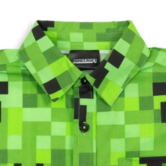 Minecraft Creeper Button Down Dress Shirt image {3}