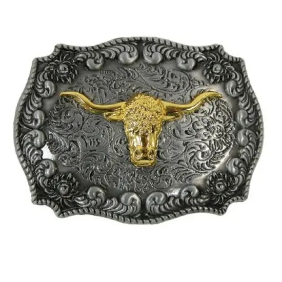 CTM Longhorn Western Belt Buckle image {2}