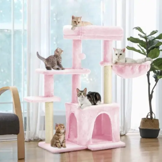 EROMMY Cat Tree, Multi-level Cat Tower for Indoor Cats image {1}