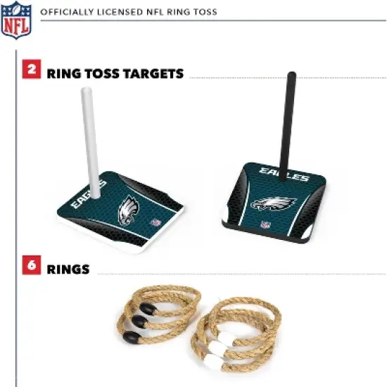 NFL Philadelphia Eagles Solid Wood Quoits Toss Game image {1}