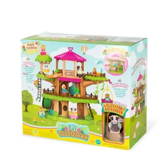 Li'l Woodzeez Toy Treehouse with Elevator 22pc - Treehouse Playset image {4}
