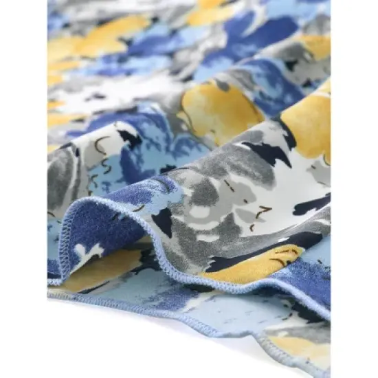 Agnes Orinda Women's Plus Size Floral Belted Ruffled Asymmetrical Hem Midi Dress image {5}