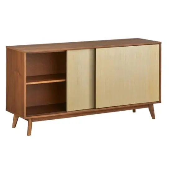 Flory Sideboard with Sliding Doors Walnut - Lifestorey image {3}