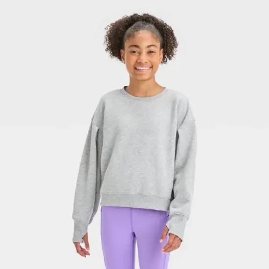 Girls' Fleece Pullover Sweatshirt - All in Motion&trade; image {3}