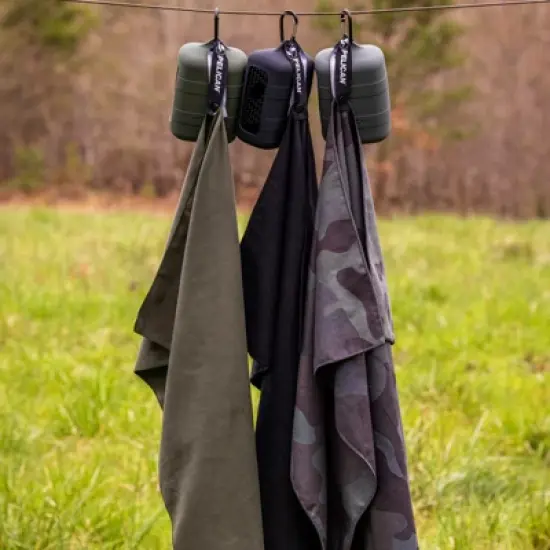 Pelican Outdoor - Multi-Use Towel with Carry Case - Ultra Absorbent Microfiber - Olive Drab image {5}