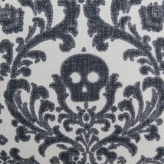 Chery Life Damask Throw Pillow &uml;C Black & White Cotton Linen image {4}